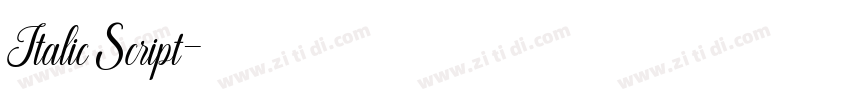 Italic Script字体转换 Italic Script字体转换